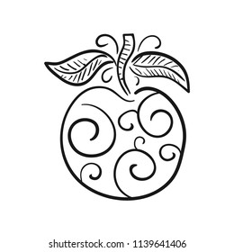 Apple. Sketch. Vector illustration