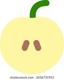 Apple Slice flat icon design style