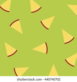 apple slice in green color backdrop
