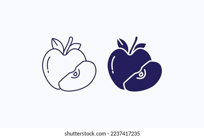 Icono de vector de ilustración de división de Apple