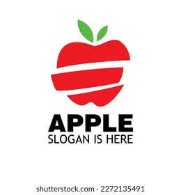 apple slice logo. fruit sign and symbol. nature element vector illustration.