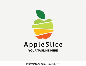 Apple Slice Logo Template Design Vector, Emblem, Design Concept, Creative Symbol, Icon