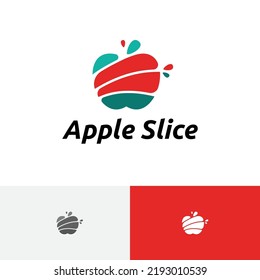 Apple Slice Splash Fresh Fruit Juice Logo