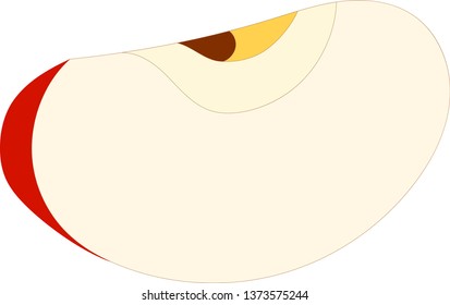 Apple slice without background