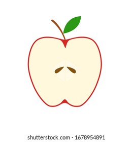 Vektorillustration für die Design-Illustration von Apfelscheiben