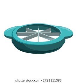 Apple slicer cutting fruit into several pieces, simplifying food preparation