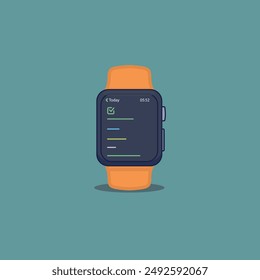  Icono de Apple Smart Watch. Diseño plano. Ilustración vectorial