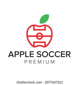 apple soccer logo icon vector template
