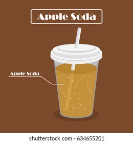 apple soda in cup