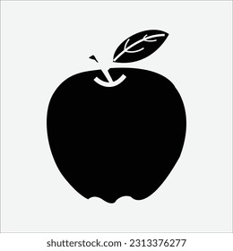 Apple solid art vector image