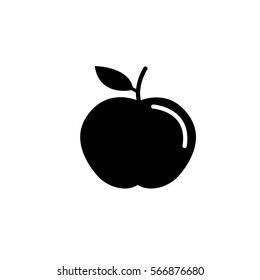 Apple solid icon, food and diet element, healthy vector graphics, a filled pattern on a white background, eps 10.