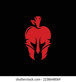 Apple Spartan Helmet Logo Design