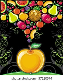 Apple splash ( fruit series)