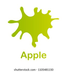 apple splash illustration. Element of colored splash for mobile concept and web apps. Detailed apple illustration can be used for web and mobile. Premium icon on white background