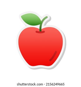 Apple sticker icon, Vector, Illustration.