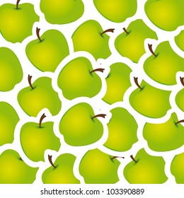 apple stickers pattern, vector illustration