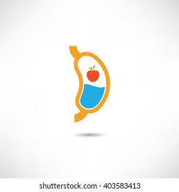 apple in the stomach icon 