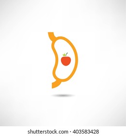 apple in the stomach icon 