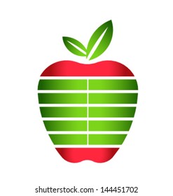 Apple stripes design element