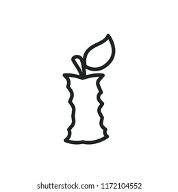 apple stub vector icon