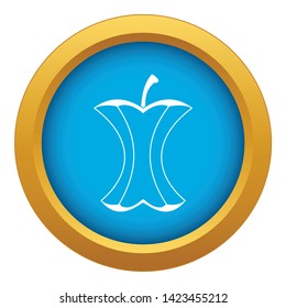 Apple stump icon blue vector isolated on white background for any design