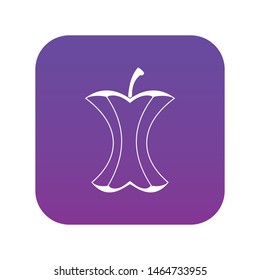 Apple stump icon digital purple for any design isolated on white vector illustration