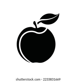 apple of style glyph design vector template