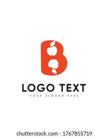 Plantilla de logotipo tipo de letra tipo B de Apple, logotipo vector para identidad empresarial y de empresa 
