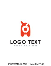 Apple style letter type A  logo template, Vector logo for business and company identity 