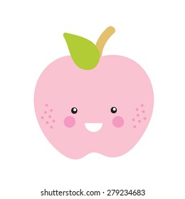 Apple sweet fruit vector illustration