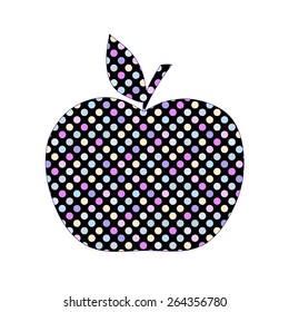 Apple symbol decorated. Vector illustration