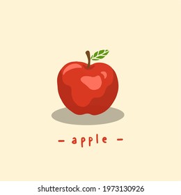 Apple Symbol. Fruit Vector Illustration.