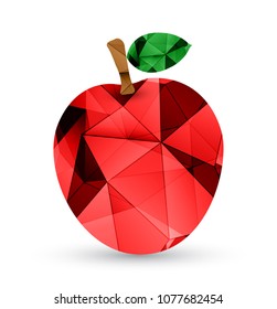 Apple symbol with geometric shapes.