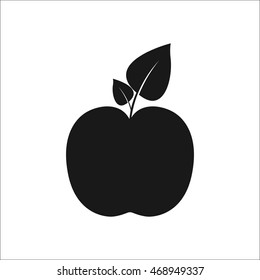 Apple symbol sign simple icon on background