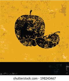 Apple symbol,grunge design