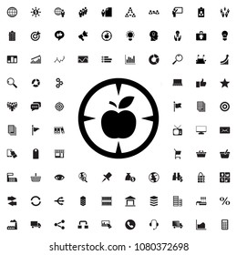 apple target icon illustration isolated vector sign symbol