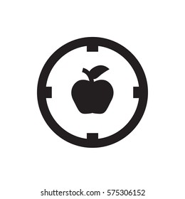 apple target icon illustration isolated vector sign symbol