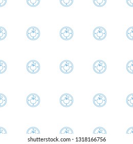 apple target icon pattern seamless white background. Editable line apple target icon. apple target icon pattern for web and mobile.