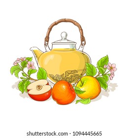 apple tea illustration
