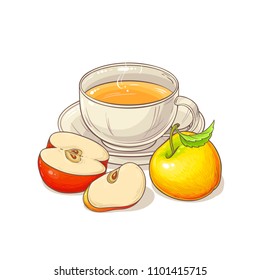 apple tea illustration