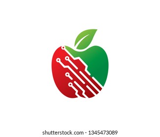Apple Tech Logo Template, Icon, Symbol - Vector