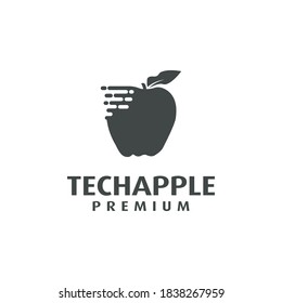 Apple tech vector design logo