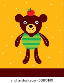 apple teddy bear