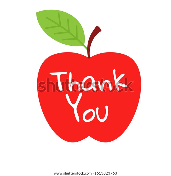 Apple Thank You Clipart Image Isolated Stock Vector (Royalty Free ...