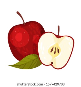 Apple as Thanksgiving Feast Symbol Vector Illustration