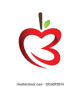 manzana que forma letra B y M