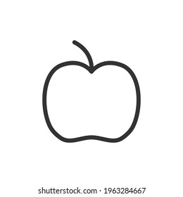 Apple thin line icon. Symbol in trendy outline style. Premium design for web and apps. Perfect for UI. 