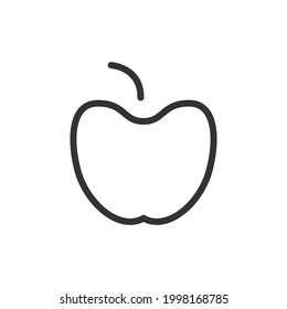Apple thin line icon. Symbol in trendy outline style. Premium design for web and apps. Perfect for UI. 