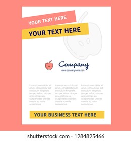 Apple Title Page Design for Company profile ,annual report, presentations, leaflet, Brochure Vector Background