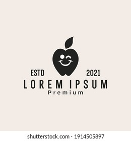 Apple Tooth Shape Dental Logo